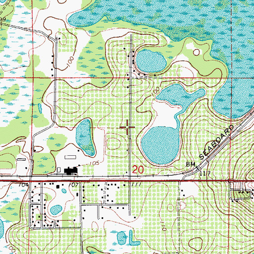 Topographic Map of Clermont Baptist Church, FL