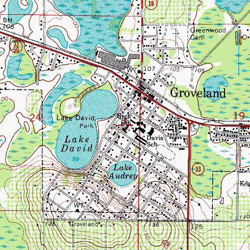 Topographic Map of Edge Memorial United Methodist Church, FL