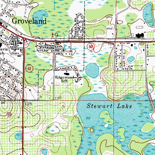 Topographic Map of Harmony Baptist Church, FL