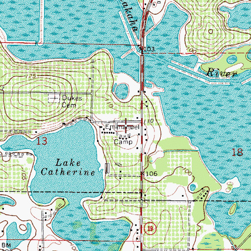 Topographic Map of Praise Temple Church of God, FL