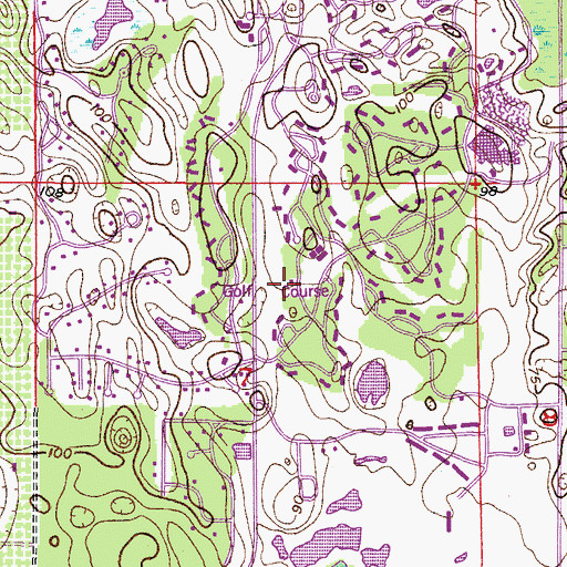 Topographic Map of Gator Trace Golf and Country Club, FL