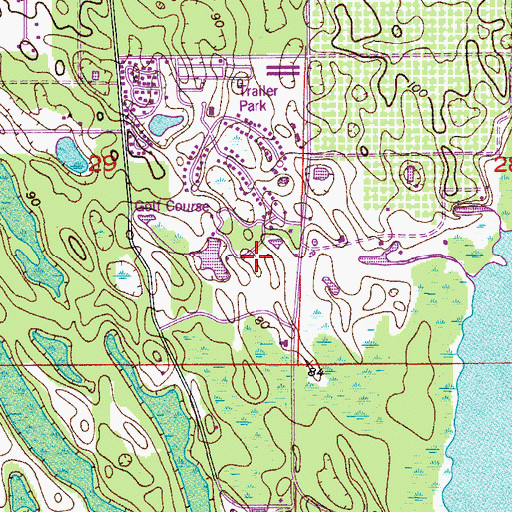 Topographic Map of Glen Abbey Golf Club, FL