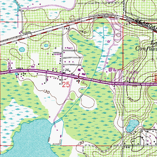 Topographic Map of Kennard Mobile Park, FL