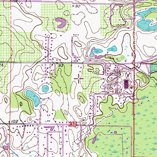 Topographic Map of Peak Haven Mobile Home Park, FL