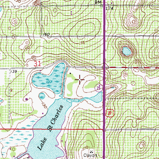 Topographic Map of Blue Heron Bay Mobile Home Park, FL