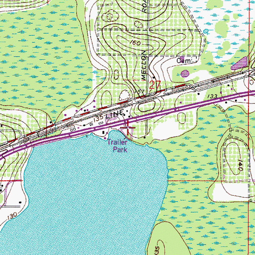 Topographic Map of Haines Haven Mobile Park, FL