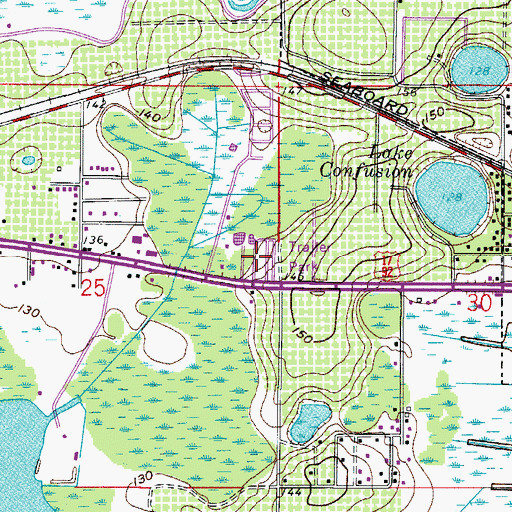 Topographic Map of Minerva Mobile Home Park, FL