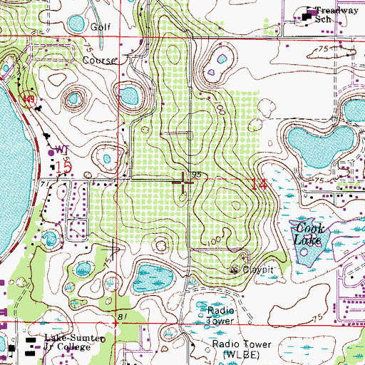 Topographic Map of Silver Lake Community Church, FL