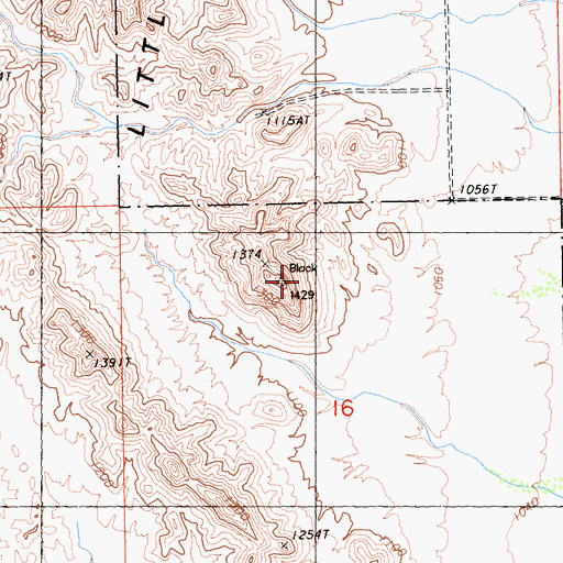 Topographic Map of Little Mule Mountains, CA