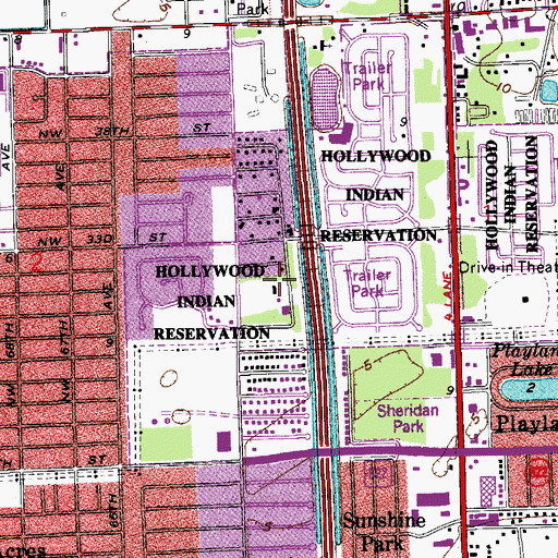 Topographic Map of Dorothy Scott Osceola Library, FL