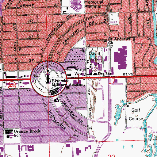 Topographic Map of South Florida Regional Planning Council Library, FL