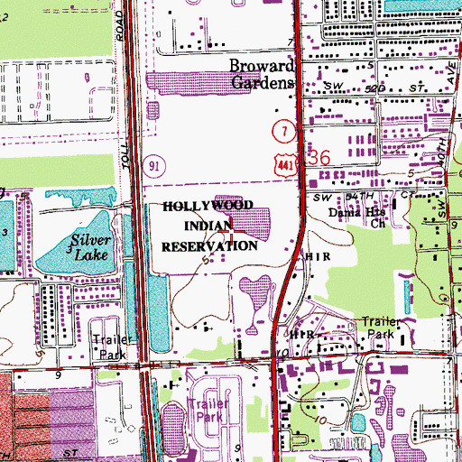 Topographic Map of Ah Tha Thi Ki Museum of Seminole History and Culture, FL