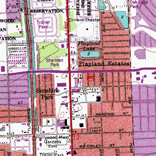 Topographic Map of Forbes Plaza Shopping Center, FL