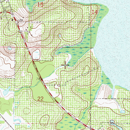 Topographic Map of Grand Haven Golf Club, FL