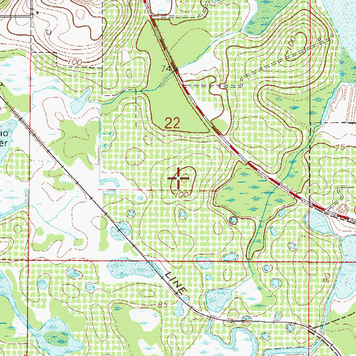 Topographic Map of Grand Palms Golf and Country Club, FL