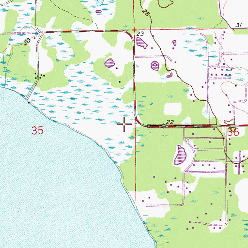 Topographic Map of Lake Trafford Marina, FL