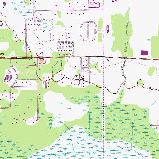 Topographic Map of R and B Trailer Park, FL