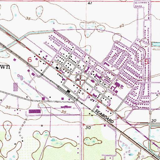 Topographic Map of Martin County Public Library System Indiantown Branch Library, FL