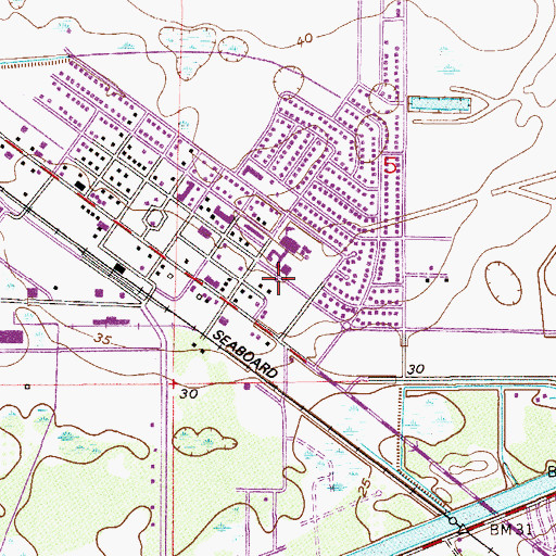 Topographic Map of Evangelical Haitian Church of the Nazarene, FL