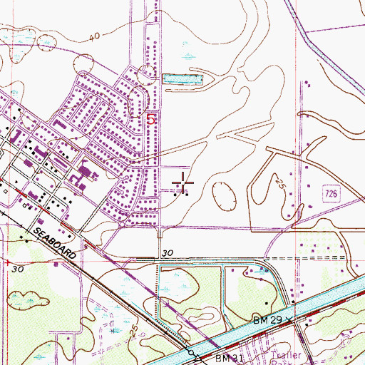 Topographic Map of Family Worship Center, FL