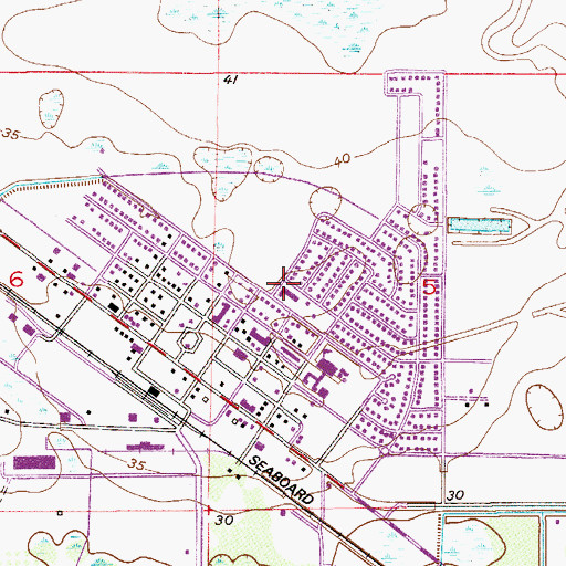Topographic Map of Indiantown Baptist Church, FL