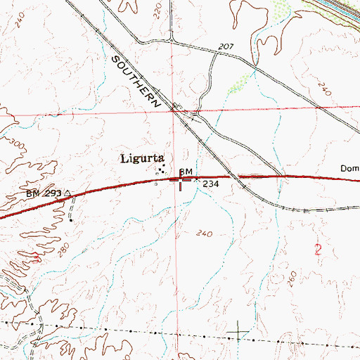 Topographic Map of Ligurta, AZ