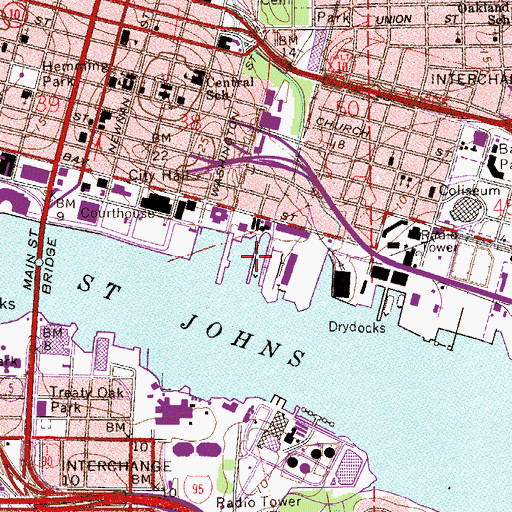 Topographic Map of Cuban Caribbean Shipping Pier Number 2, FL