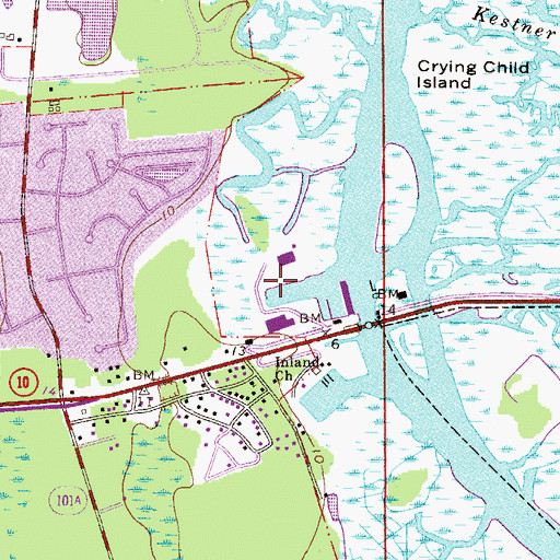 Topographic Map of Mobro Marine Bulkhead Number 1, FL