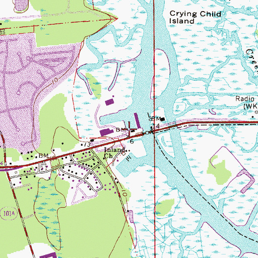 Topographic Map of Mobro Marine East Bulkhead Wharf, FL