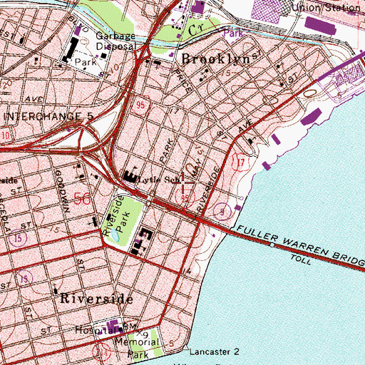 Topographic Map of Friday Musicale Auditorium, FL