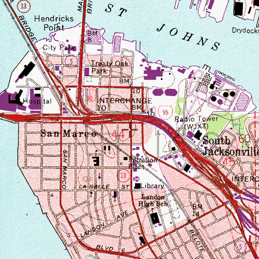 Topographic Map of Florida Baptist Convention Center, FL