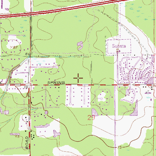 Topographic Map of Crystal Springs Community Center, FL