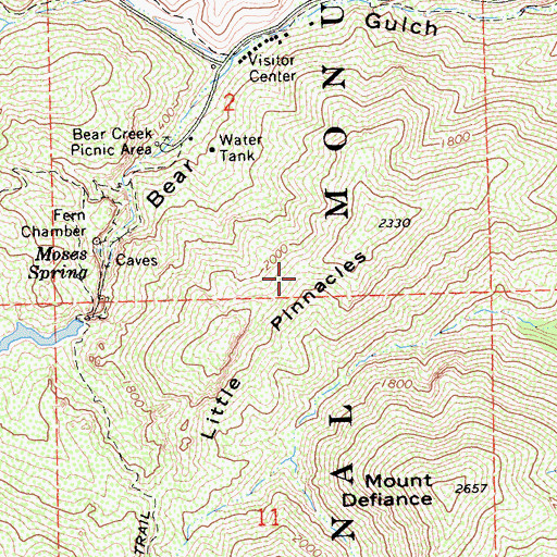 Topographic Map of Little Pinnacles, CA