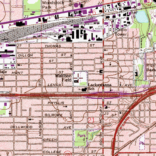 Topographic Map of Mallison Community Center, FL