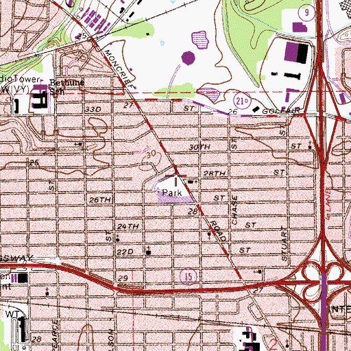 Topographic Map of Simonds Johnson Community Center, FL