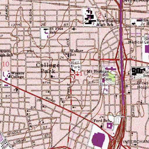 Topographic Map of Durkeville Historical Society, FL