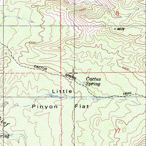 Topographic Map of Little Pinyon Flat, CA