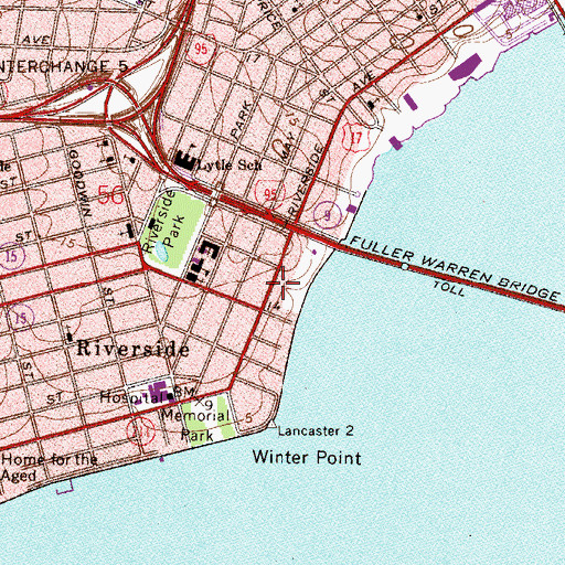 Topographic Map of Cummer Museum of Art Library, FL