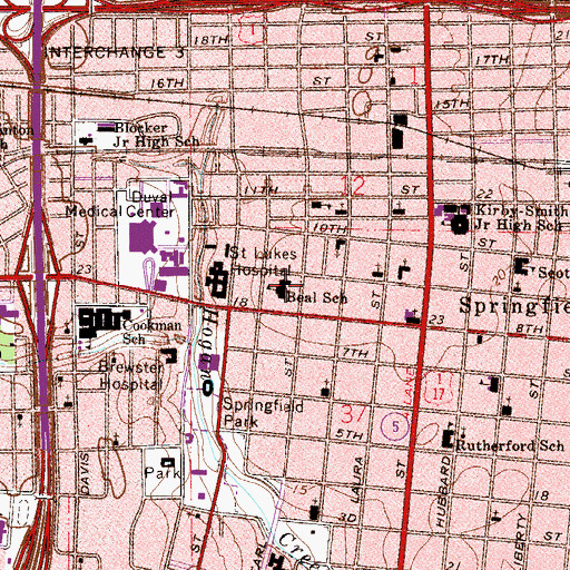 Topographic Map of Brown Museum of Art, FL