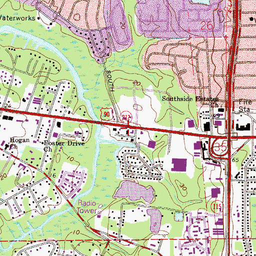 Topographic Map of Hands on Childrens Museum, FL