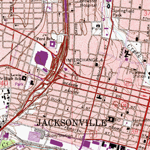 Topographic Map of Lavilla Museum, FL
