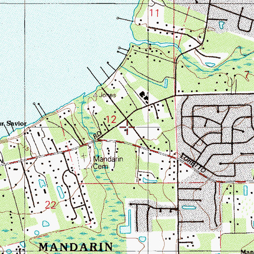 Topographic Map of Mandarin Museum, FL