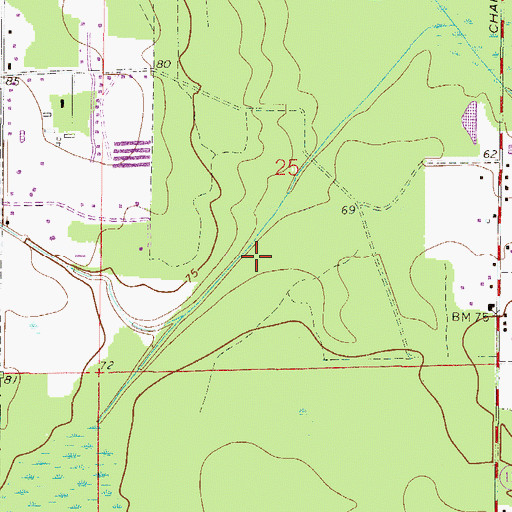 Topographic Map of Hawks Landing Golf Course, FL