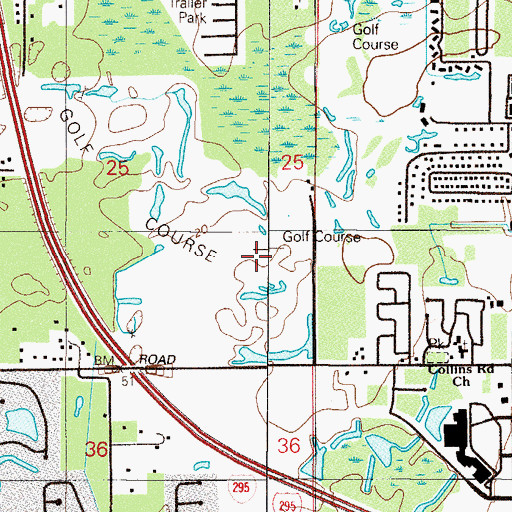 Topographic Map of Herons Glen Championship Golf and Country Club, FL
