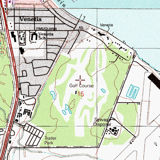 Topographic Map of Hidden Hills Golf Course, FL