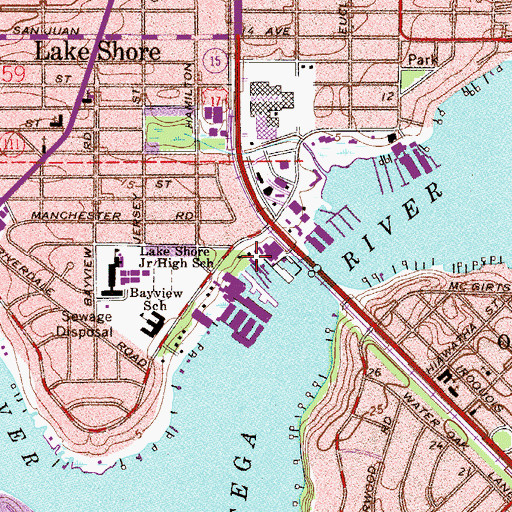 Topographic Map of Ceder Point Marina, FL