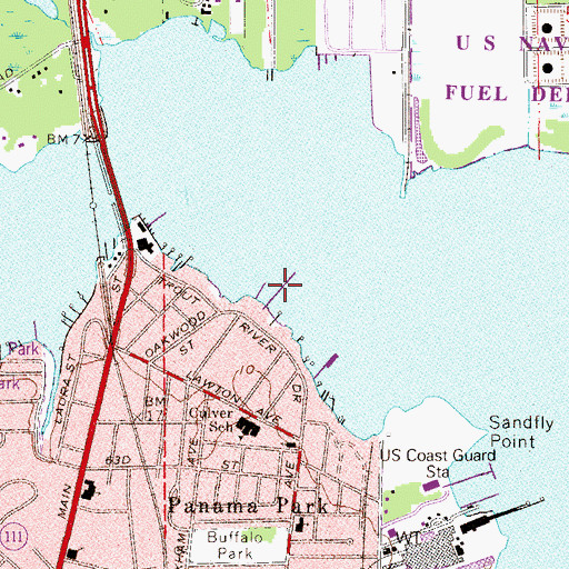 Topographic Map of Edwards Marina, FL