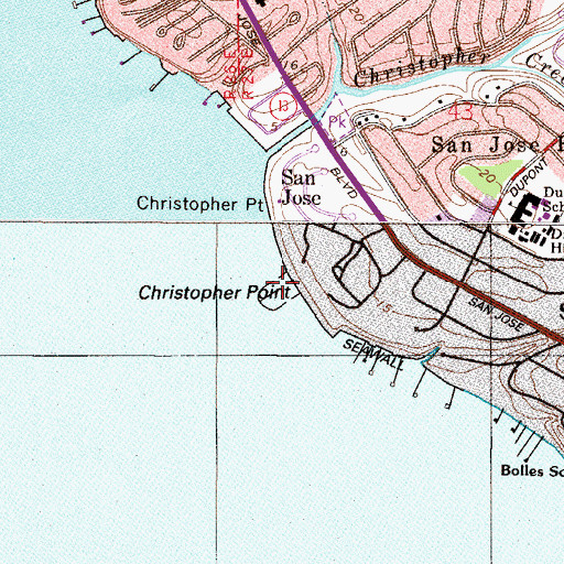Topographic Map of Epping Forest Yacht Club Marina, FL