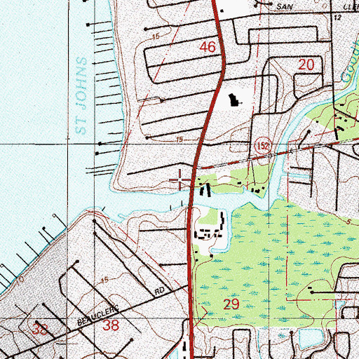 Topographic Map of Goodbys Lake Marina, FL