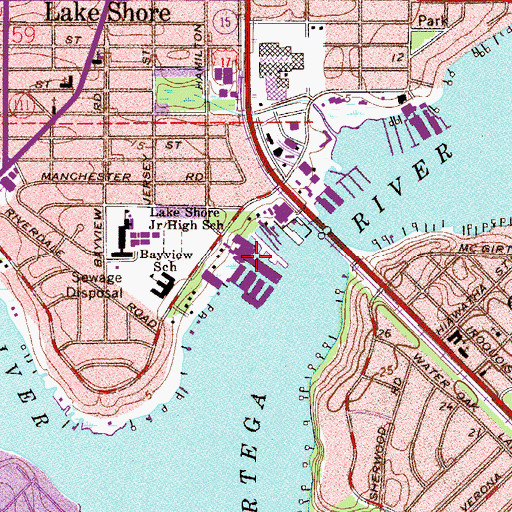 Topographic Map of Lambs Marina, FL
